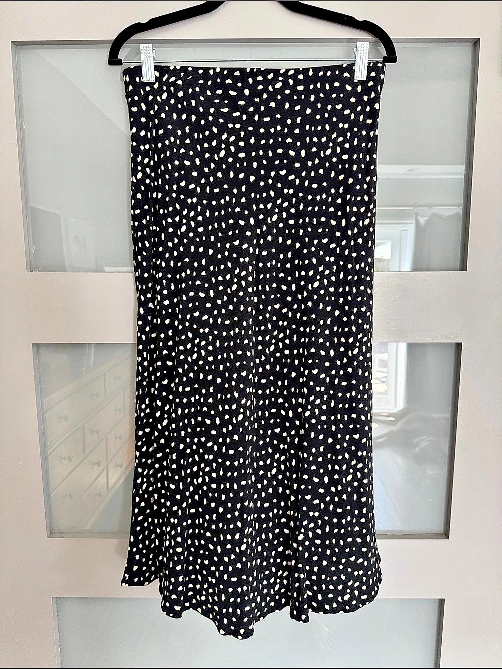 Rails Jolene Polka Dot Midi Skirt Black & White Medium - Picture 2 of 7